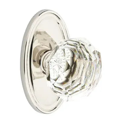 Emtek Diamond Door Knob with Oval Rose by Emtek