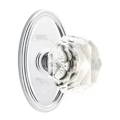 Emtek Diamond Door Knob with Oval Rose by Emtek