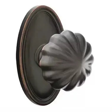 Emtek Melon Door Knob with Oval Rose by Emtek