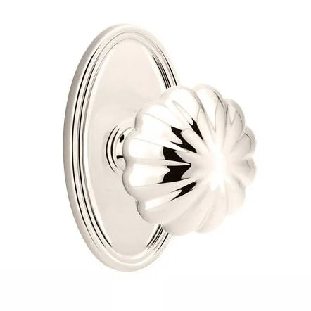 Emtek Melon Door Knob with Oval Rose by Emtek