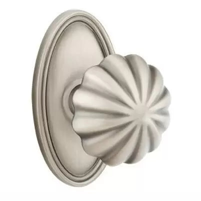 Emtek Melon Door Knob with Oval Rose by Emtek