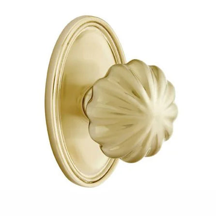Emtek Melon Door Knob with Oval Rose by Emtek