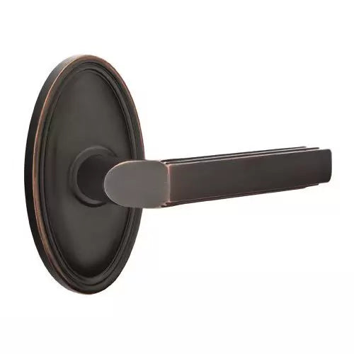 Emtek Milano Door Lever with Oval Rose by Emtek