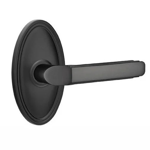 Emtek Milano Door Lever with Oval Rose by Emtek