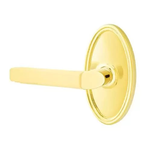 Emtek Milano Door Lever with Oval Rose by Emtek