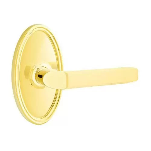 Emtek Milano Door Lever with Oval Rose by Emtek