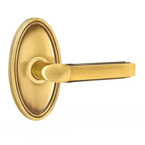 Emtek Milano Door Lever with Oval Rose by Emtek