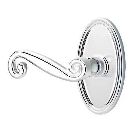 Emtek Rustic Door Lever with Oval Rose by Emtek