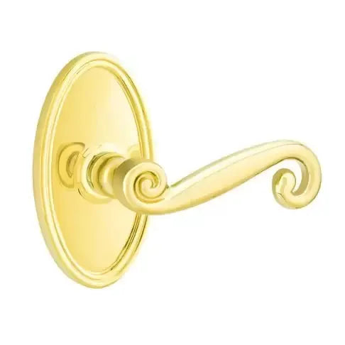 Emtek Rustic Door Lever with Oval Rose by Emtek