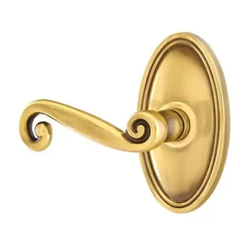 Emtek Rustic Door Lever with Oval Rose by Emtek