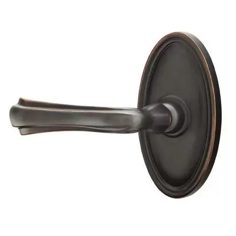 Emtek Wembley Lever with Oval Rose by Emtek