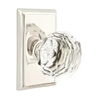 Emtek Diamond Door Knob with Rectangular Rose by Emtek