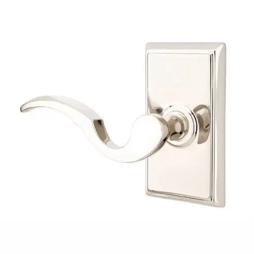 Emtek Cortina Door Lever with Rectangular Rose by Emtek