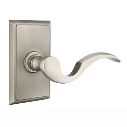 Emtek Cortina Door Lever with Rectangular Rose by Emtek