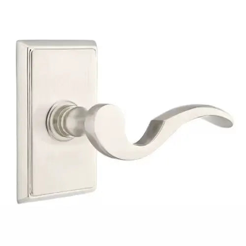 Emtek Cortina Door Lever with Rectangular Rose by Emtek