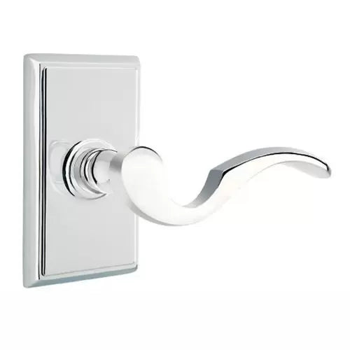 Emtek Cortina Door Lever with Rectangular Rose by Emtek