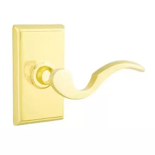 Emtek Cortina Door Lever with Rectangular Rose by Emtek