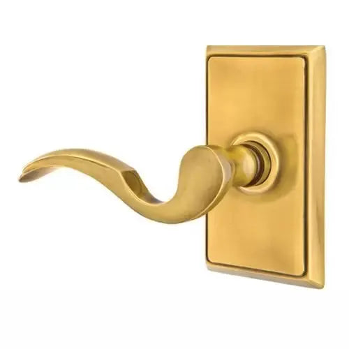 Emtek Cortina Door Lever with Rectangular Rose by Emtek