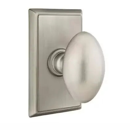 Emtek Egg Door Knob with Rectangular Rose by Emtek