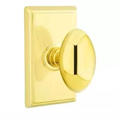 Emtek Egg Door Knob with Rectangular Rose by Emtek