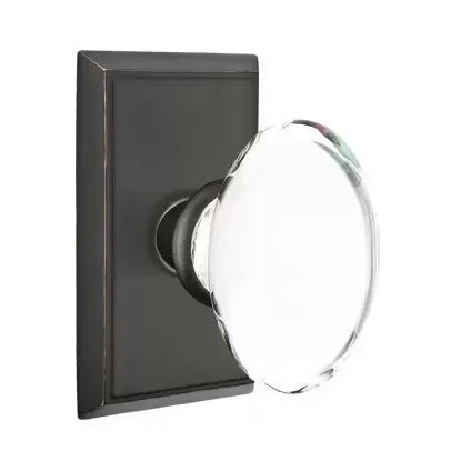 Emtek Hampton Door Knob with Rectangular Rose by Emtek