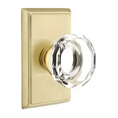 Emtek Lowell Door Knob with Rectangular Rose by Emtek
