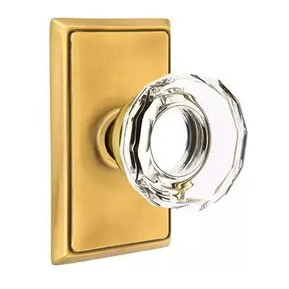 Emtek Lowell Door Knob with Rectangular Rose by Emtek