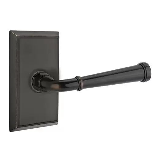 Emtek Merrimack Lever with Rectangular Rose by Emtek