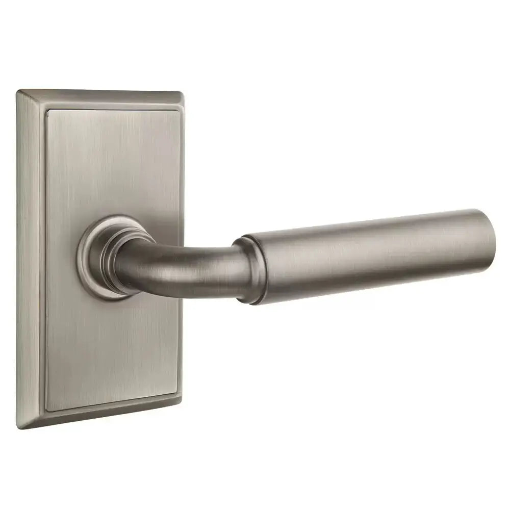Emtek Manning Door Lever with Rectangular Rose by Emtek