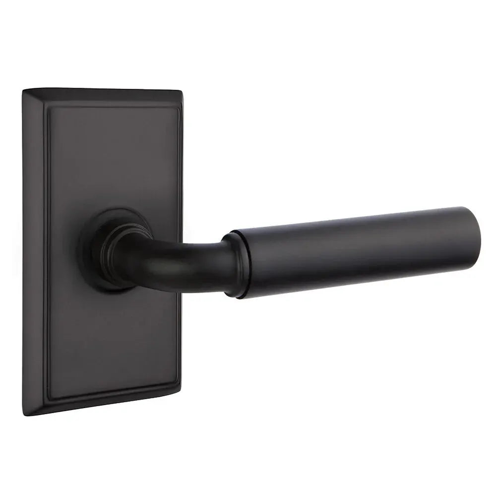 Emtek Manning Door Lever with Rectangular Rose by Emtek