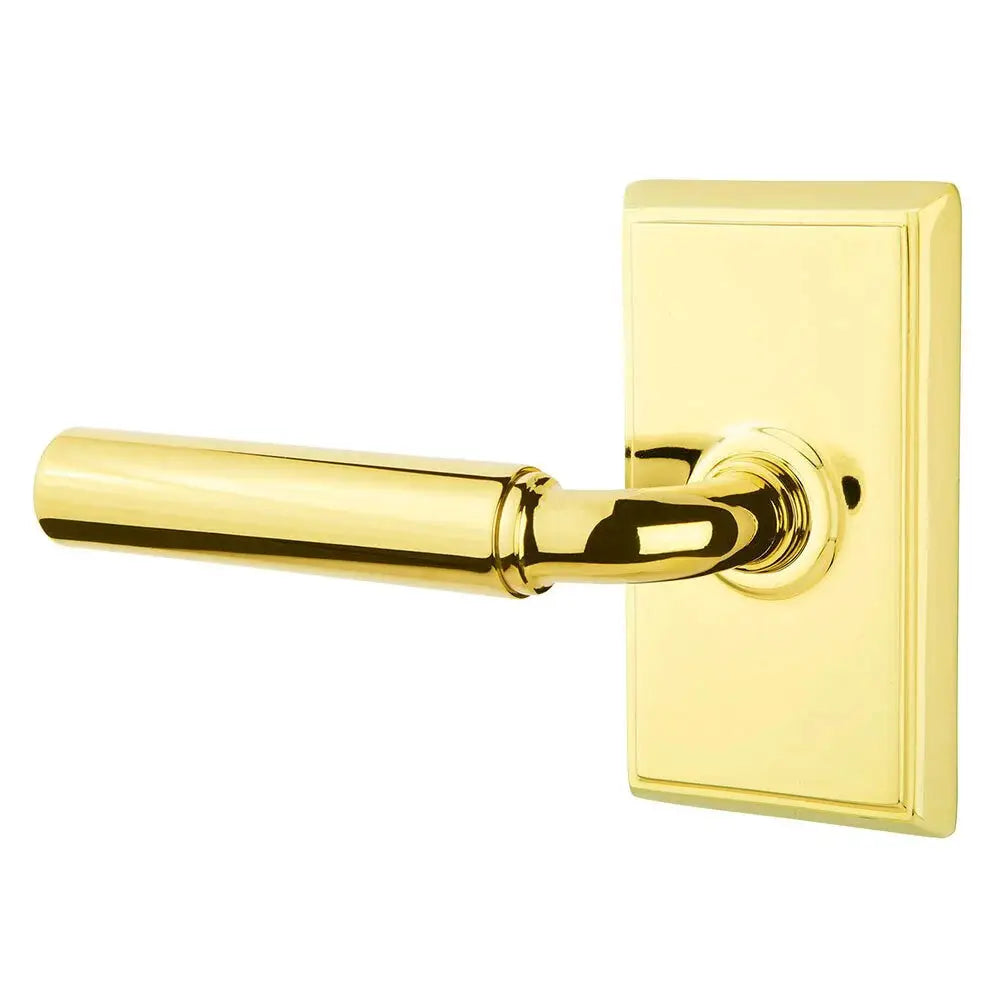 Emtek Manning Door Lever with Rectangular Rose by Emtek