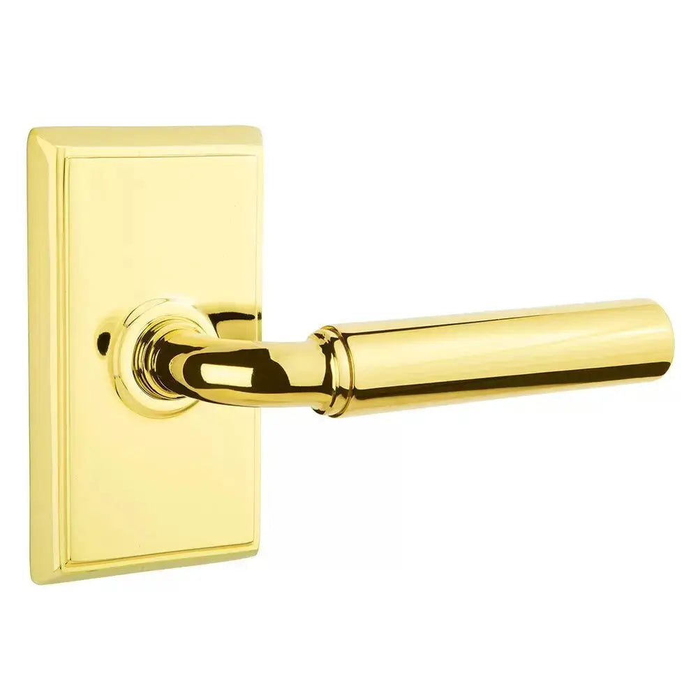 Emtek Manning Door Lever with Rectangular Rose by Emtek