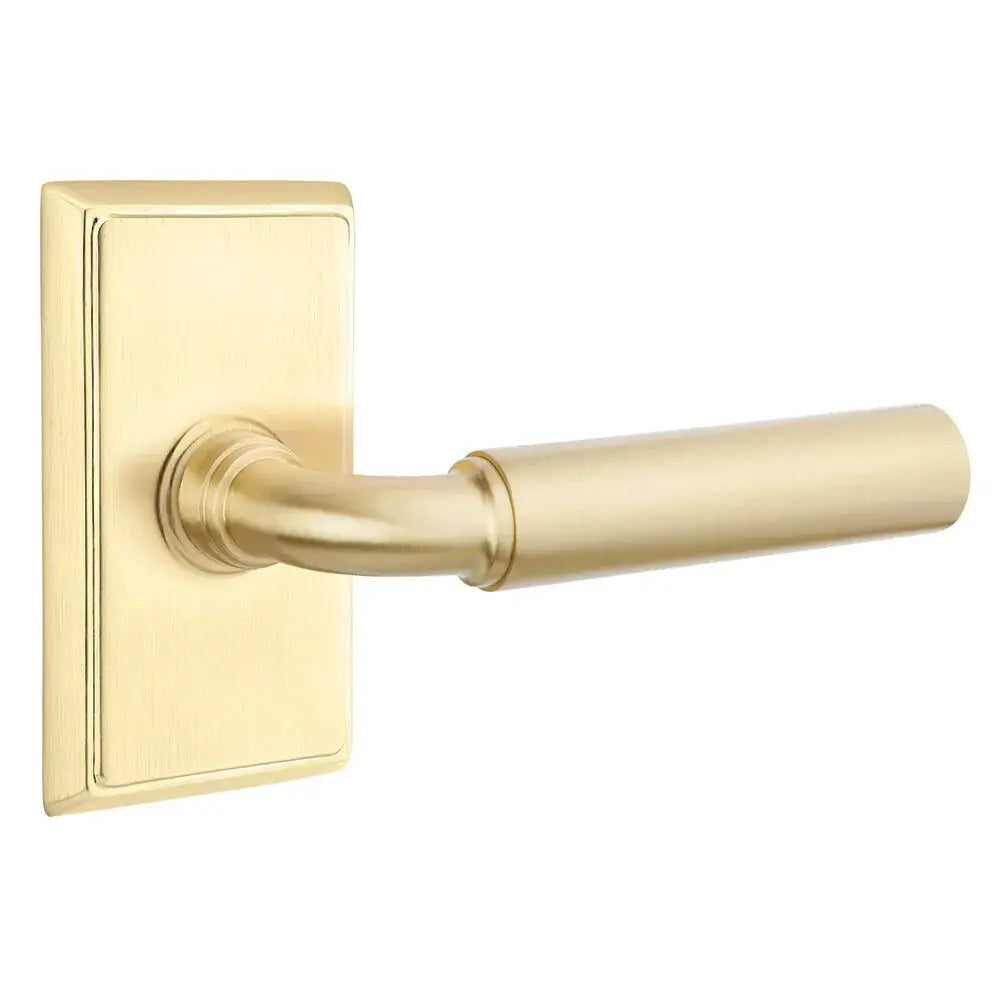 Emtek Manning Door Lever with Rectangular Rose by Emtek
