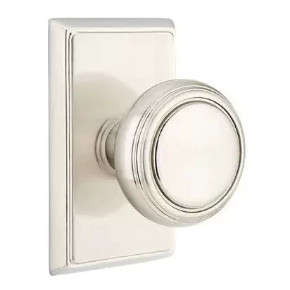 Emtek Norwich Door Knob with Rectangular Rose by Emtek