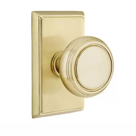 Emtek Norwich Door Knob with Rectangular Rose by Emtek