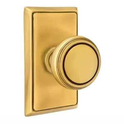 Emtek Norwich Door Knob with Rectangular Rose by Emtek