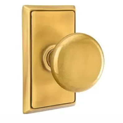 Emtek Providence Door Knob with Rectangular Rose by Emtek