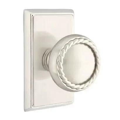 Emtek Rope Knob with Rectangular Rose by Emtek