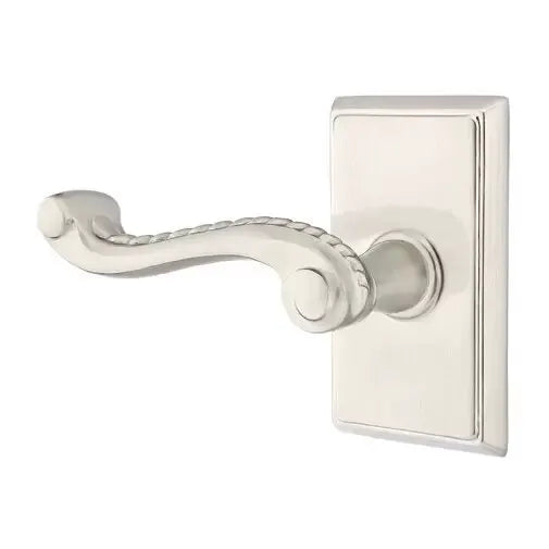 Emtek Rope Lever with Rectangular Rose by Emtek