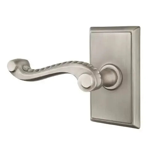 Emtek Rope Lever with Rectangular Rose by Emtek
