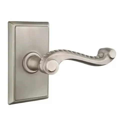 Emtek Rope Lever with Rectangular Rose by Emtek
