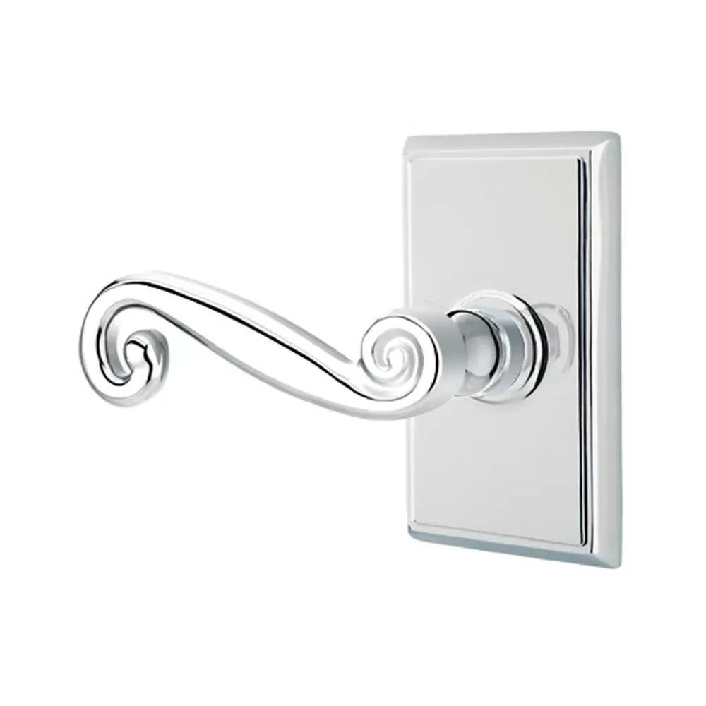 Emtek Rustic Door Lever with Rectangular Rose by Emtek