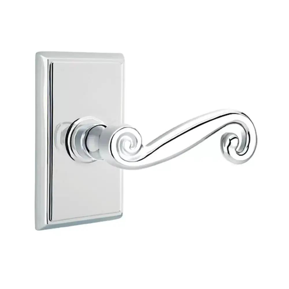 Emtek Rustic Door Lever with Rectangular Rose by Emtek