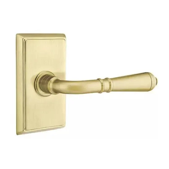 Emtek Turino Door Lever with Rectangular Rose by Emtek