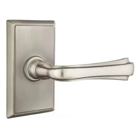 Emtek Wembley Lever with Rectangular Rose by Emtek