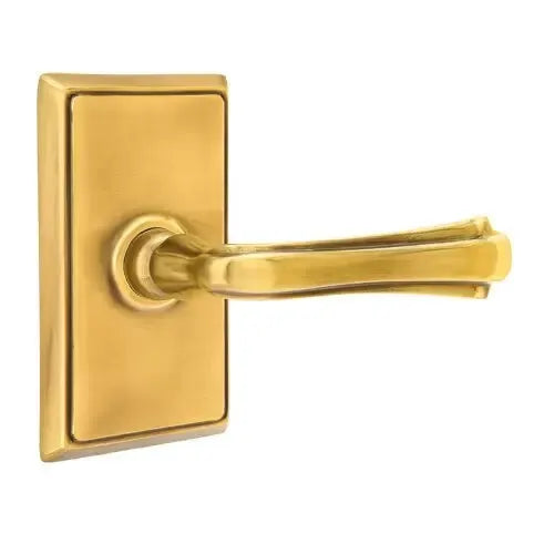 Emtek Wembley Lever with Rectangular Rose by Emtek