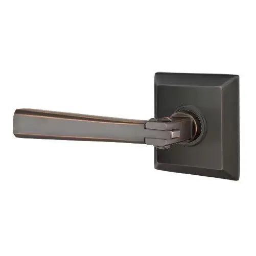 Emtek Arts and Crafts Door Lever with Quincy Rose by Emtek