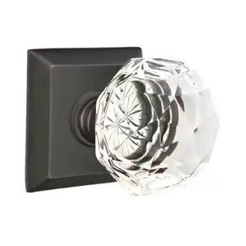 Emtek Diamond Door Knob with Quincy Rose by Emtek