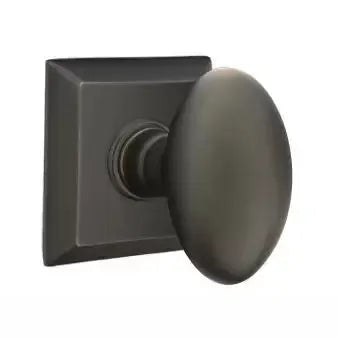 Emtek Egg Door Knob with Quincy Rose by Emtek