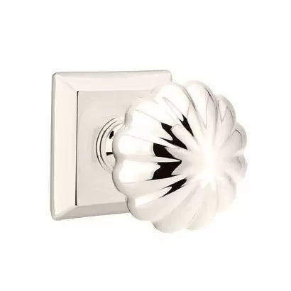 Emtek Melon Door Knob with Quincy Rose by Emtek